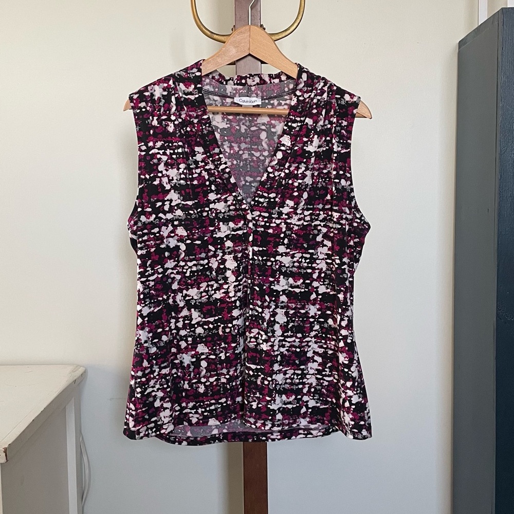 Maroon Blouse in XL by Calvin Klein